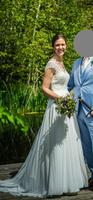 Hochzeitkleid mit Bohospitze A-Linie und fließendem Stoff Kr. München - Aschheim Vorschau