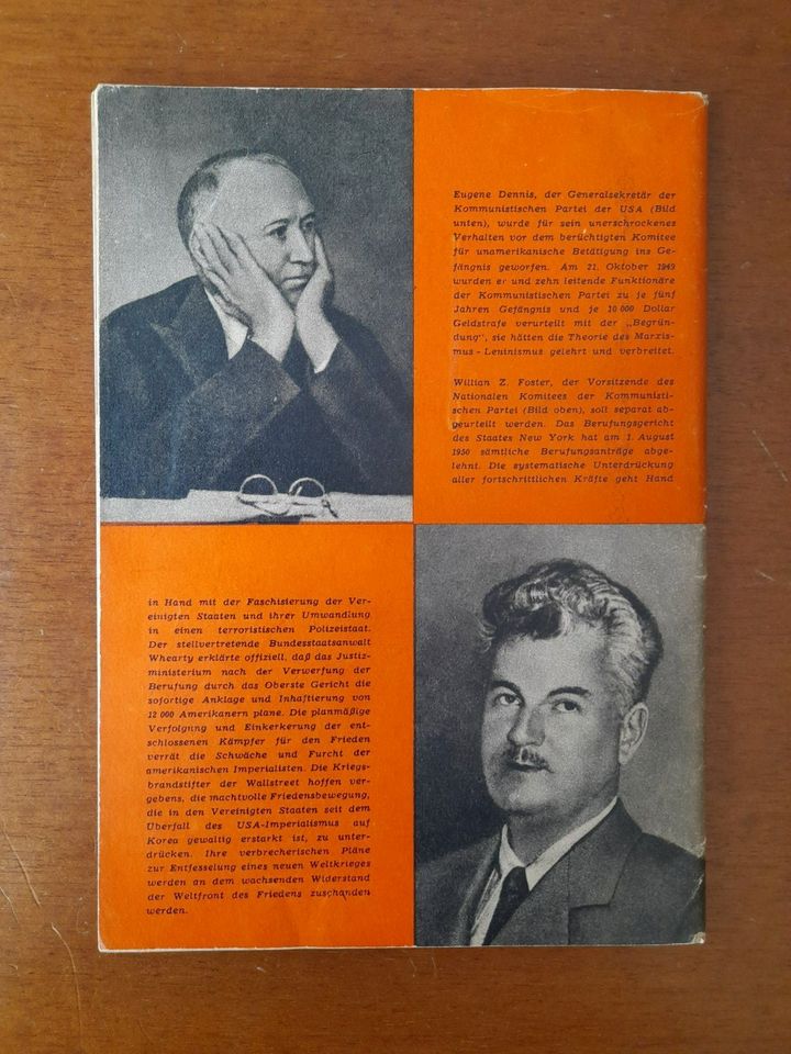 DDR anti-USA Propaganda Broschüre 1950 in Berlin