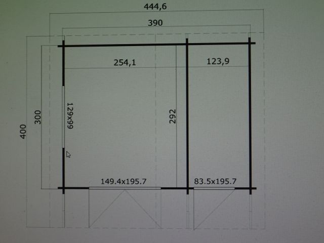 Gartenhaus Blockbohlen 40 mm,3,90mx3,00m Grundfl. mit Abstellraum in Bergneustadt