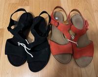 GABOR Sandalen 42 schwarz black rot red Leder Klett Hannover - Herrenhausen-Stöcken Vorschau