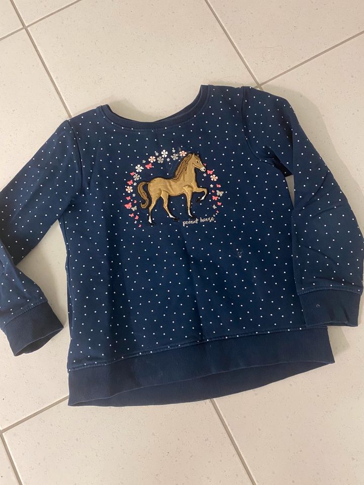 Pferde Sweatshirt Pullover 7-8y 122 128 Dots Frühjahr in Centrum