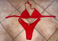 Neuwertiges Shein Triangel Bikini Set Größe M rot Saarland - Bexbach Vorschau
