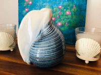 ♥️ Wunderschöne hochwertige Keramik Deko Vase Muschel blau weiß Baden-Württemberg - Markgröningen Vorschau