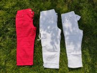 3 Hosen Sommerhosen Caprihose 3/4 Hosen Esprit Gr. 36 S weiß rot Brandenburg - Oranienburg Vorschau