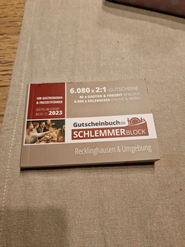 Gutscheinbuch Schlemmerblock Recklinghausen NEU 2024 in Recklinghausen