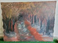 Ölgemälde Gemälde 90x70cm Allee Wald Impressionismus Bilderrahmen Frankfurt am Main - Eckenheim Vorschau