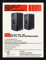 2x DJ PA 10" Aktiv Lautsprecher Set Box Bluetooth Stereo  Mieten Sachsen - Bad Lausick Vorschau