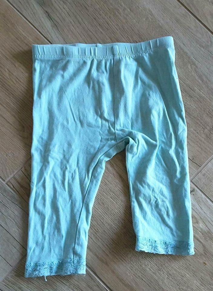 Leggins, karo,  3/4 mit Spitze, mädchen, Gr. 86-92 leggings in Geestland