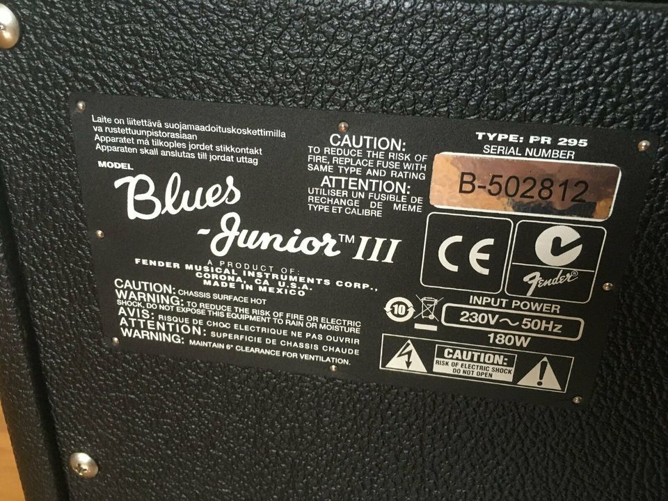 Fender Blues Junior III - neuwertig! in Neuhaus am Inn