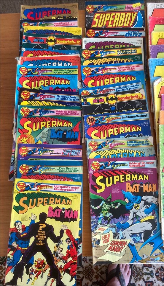 Superman, Batman, Superboy, 1973-1982 in München