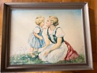 Bild Gemälde vintage Mutter mit Kind Klinge, Muttis Herzblättchen Stuttgart - Stuttgart-West Vorschau