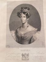 Sophia, Großherzogin von Baden, Stahlstich 19. Jhdt. Bayern - Frasdorf Vorschau