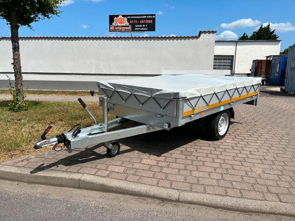 ⭕️Eduard Hochlader 1500kg, Staubox, Plane, Profi Anhänger in Schönebeck (Elbe)