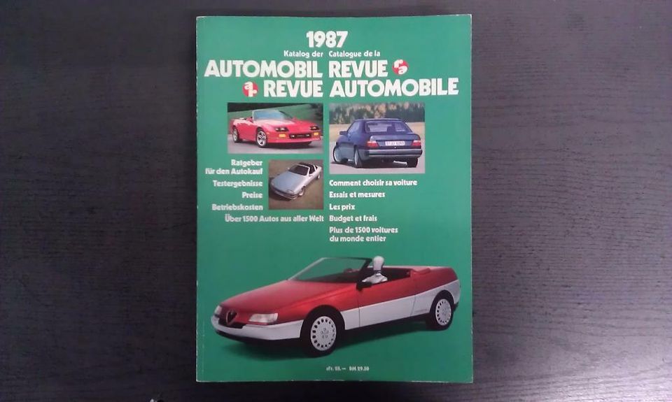 Automobil Revue Jahrbuch 1987 Schweiz Revue Automobile in Marienwerder b. Bernau b. Berlin