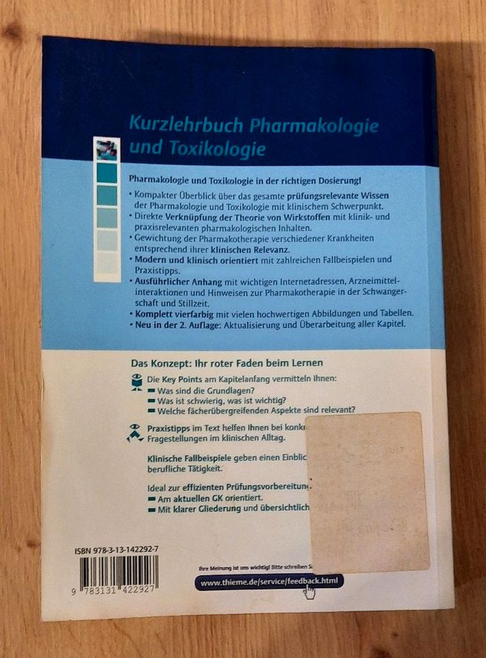 Kurzlehrbuch Pharmakologie und Toxikologie 2. Auflage in Rostock