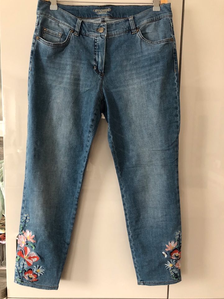 Gerry Weber Damen Jeans Gr. 42 Sommerjeans Hose in Heiligenberg