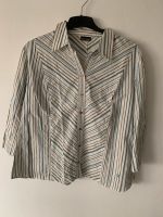 Gerry Weber-Bluse, blau / braun / weiß, Gr. 44-46, top Zustand Hessen - Wöllstadt Vorschau