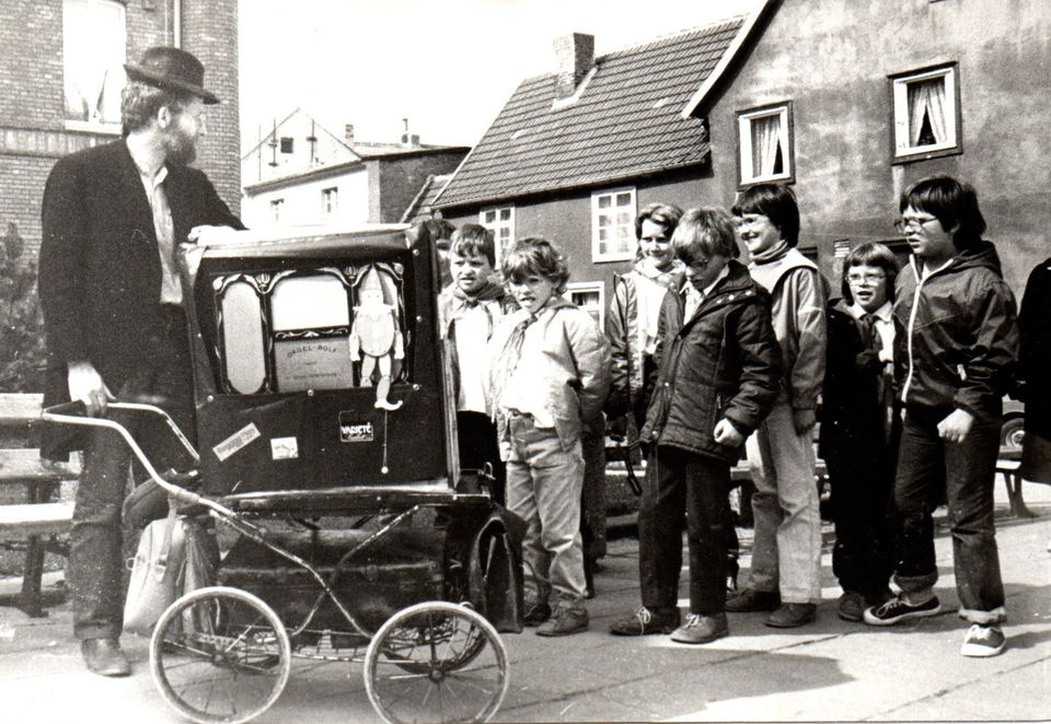 Drehorgel Fahrgestell, DDR Kinderwagen Zeitz, Räder, DekoWagen in Halle