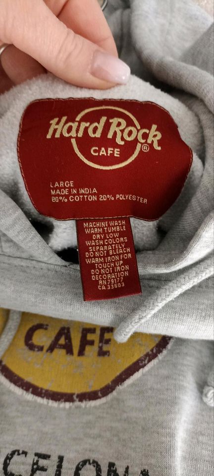 Hard Rock Café Barcelona Pullover Hoodie Grau M 38 Sweater sport in Berlin