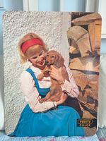XL Werbebild Perutz Color Mädchen Dackel Vintage 50er 60er Mid Bayern - Gallmersgarten Vorschau