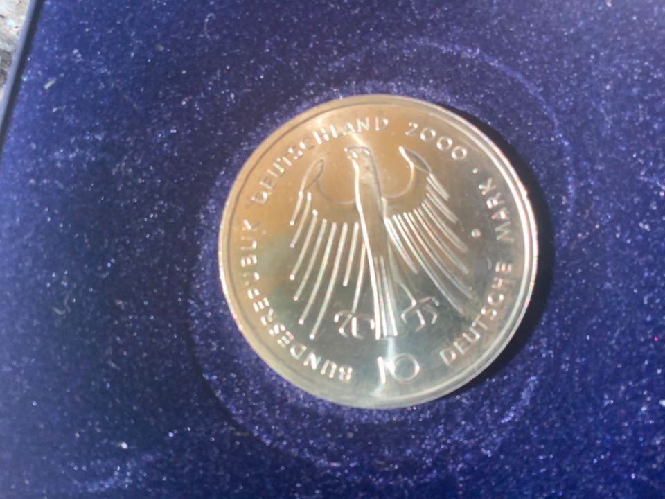 10 DM Münze 1200 Jahre Dom zu Achen im Etui -n e u - in Neufahrn
