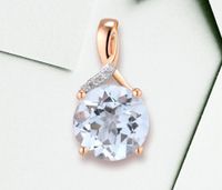 Blaue Topaz 585 14k Gelbgold Gold Anhänger Diamanten München - Au-Haidhausen Vorschau