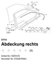 E36 Coupe Abdeckung hinten rechts 51368119964 Brandenburg - Werbellin Vorschau