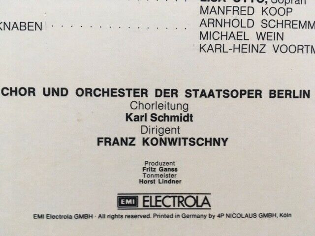 WAGNER / TANNHÄUSER / EMI-4 LP-Box,v.1961! Konwitschny-Berlin! in Bad Freienwalde