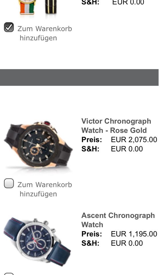 Hochwertige Uhr mit Roségold & Schweizer Uhrwerk in Korb