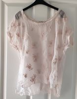 Made In Italy Seiden Top Bluse rose S 36 Blümchen Niedersachsen - Sibbesse  Vorschau