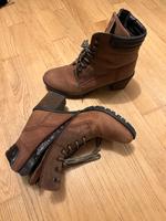 Stiefelette Leder braun mit Absatz Gr. 39 Baden-Württemberg - Mannheim Vorschau