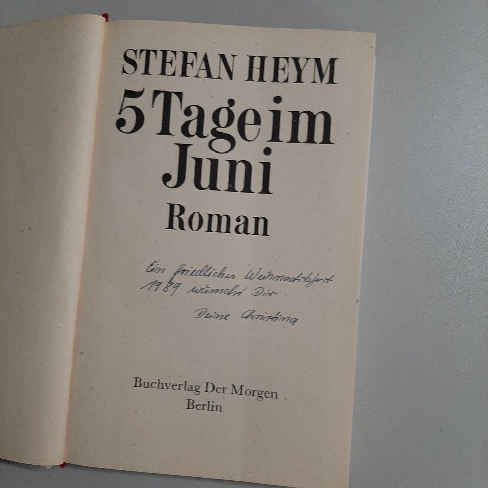 Buch Stefan Heym 5 Tage im Juni Verlag Der Morgen Berlin in Cottbus