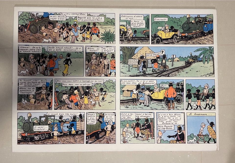 Comic auf Leinwand - Tintin au Congo" (Tim in Kongo), Hergé in Rangsdorf