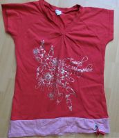 T-Shirt / Oberteil Gr. 36 rot mit Aufdruck in Silber - Bordüre Rheinland-Pfalz - Lingenfeld Vorschau