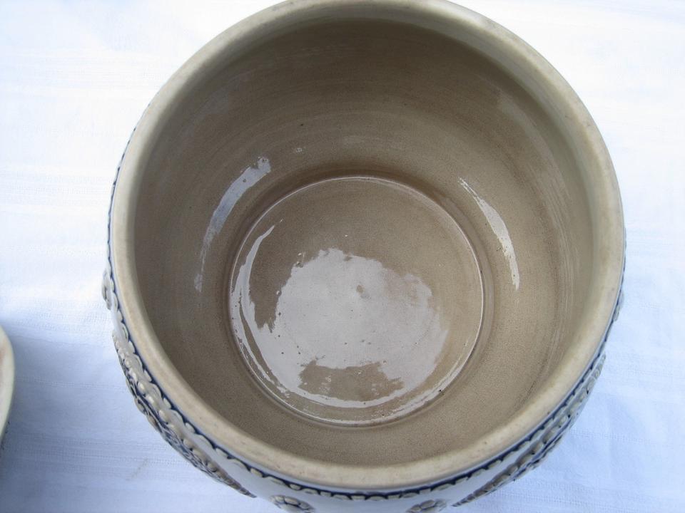 Jugendstil Keramik Bowle mit Deckel Blau-Grau 6 Liter - No 1630 - in Dortmund
