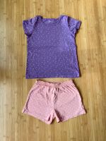 2er Set: lila Shirt + altrosa Shorts mit weißen Punkten - Gr. 128 Niedersachsen - Helmstedt Vorschau