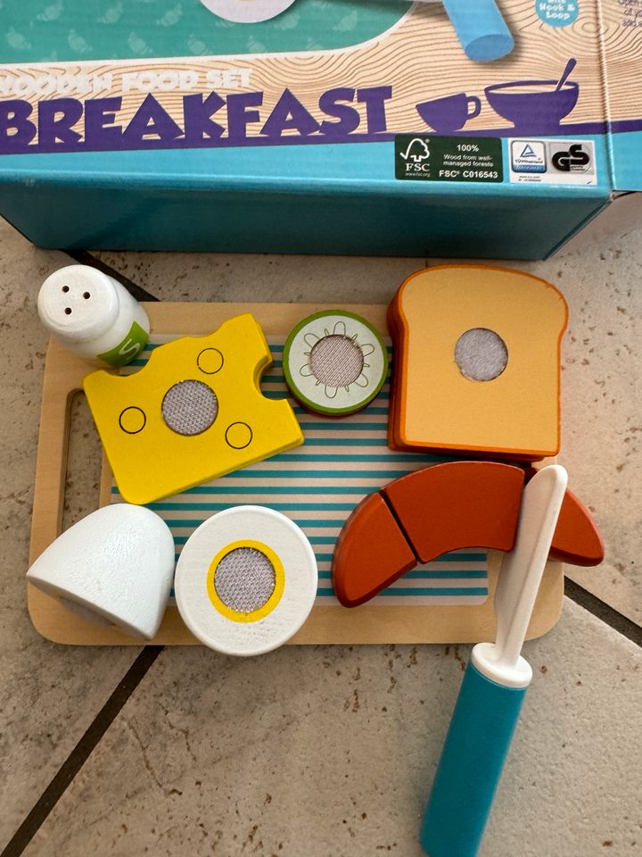 Mini Matters Breakfast Set,Frühstücksset Holz Kinderküche Zubehör in Lage