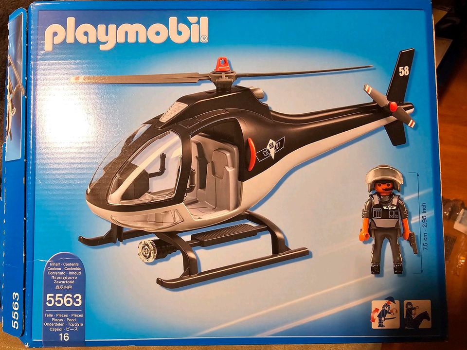 Playmobil 5563 Polizei Hubschrauber mit OVP und Anleitung in Leipzig