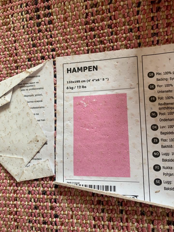 IKEA HAMPEN 135cm x 195cm rosa in Hannover