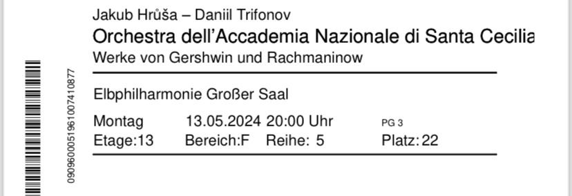 Ticket für Elbphilharmonie Orchestra dell‘Academia Nazinoale di in Hamburg