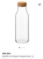 IKEA 365 Glas Karaffe 1 Liter mit Korken Düsseldorf - Garath Vorschau