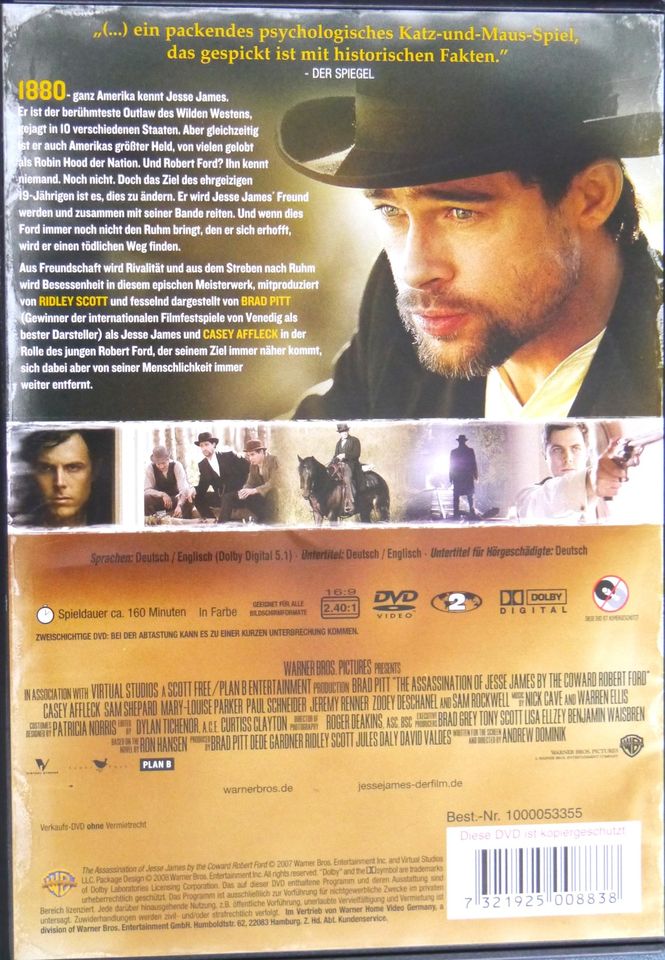 DVD Die Ermordung des Jesse James Brad Pitt Sam Rockwell in Berlin