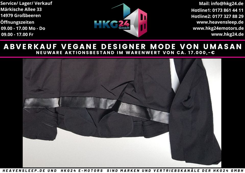 ❤ 50% auf vorrätige UMASAN Designer Kleidung Vegane Mode AKTION in Großbeeren