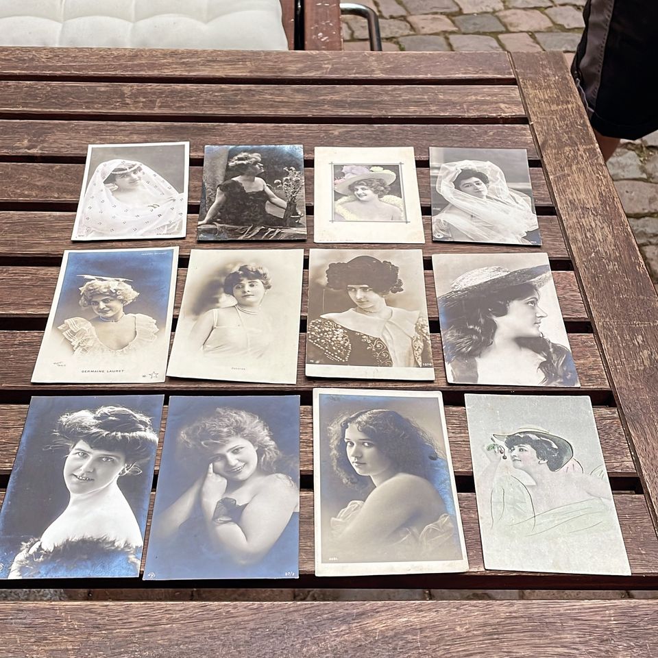 Antike Postkarten Vintage Retro Shabby teilweise koloriert in Bad Dürkheim