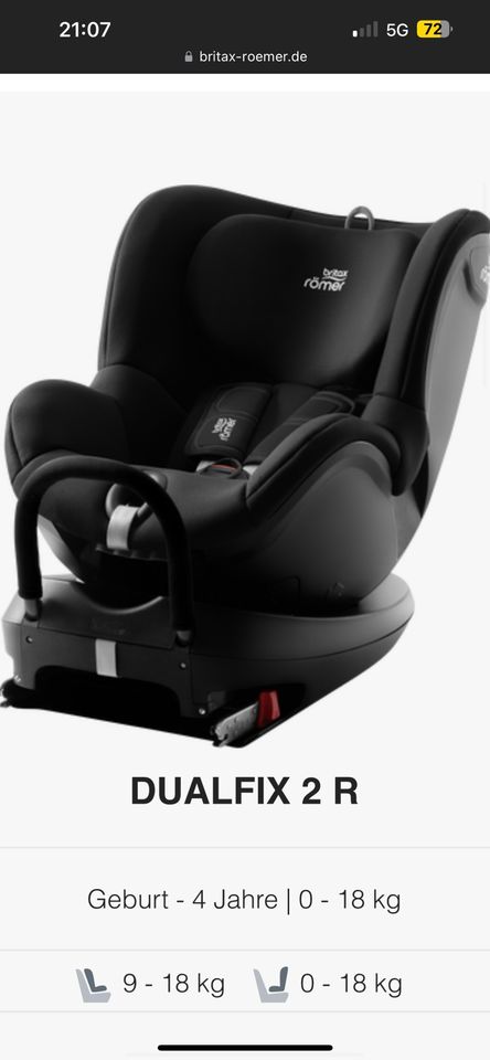 Britax Römer Kindersitz 0-18kg dualfix 2 R ,360 grad drehbar . in Östringen