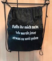 Turnbeutel Tasche Schwarz mit Spruch Beutel Niedersachsen - Scharnebeck Vorschau