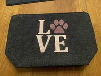 Filztasche mit Reißverschluss Love Pfote Glitzer Hund Rheinland-Pfalz - Waldmohr Vorschau