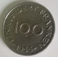 100 Franken Saarland 1955 Rheinland-Pfalz - Weinolsheim Vorschau