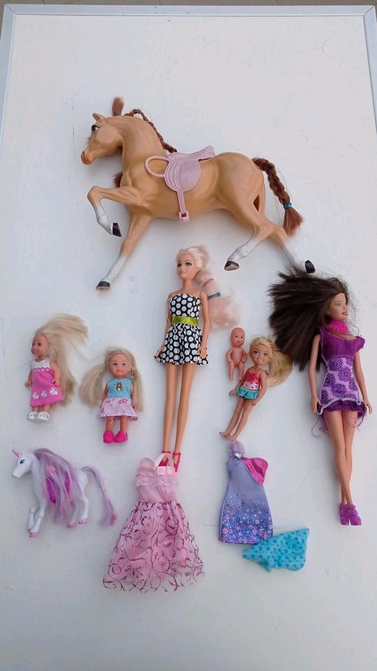 Set aus Barbies-Puppen und ihrem Pferd in Ravensburg