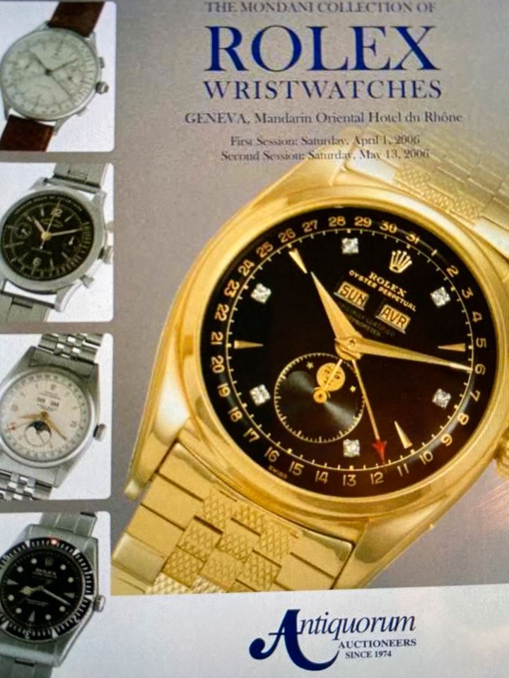 Rolex Wristwatches THE MONDANI COLLECTION Antiquorum 2006 in Dingolfing